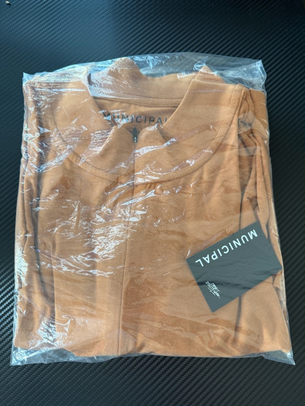 Municipal Men's Quarter Zip Long Sleeve Shirt in Tan